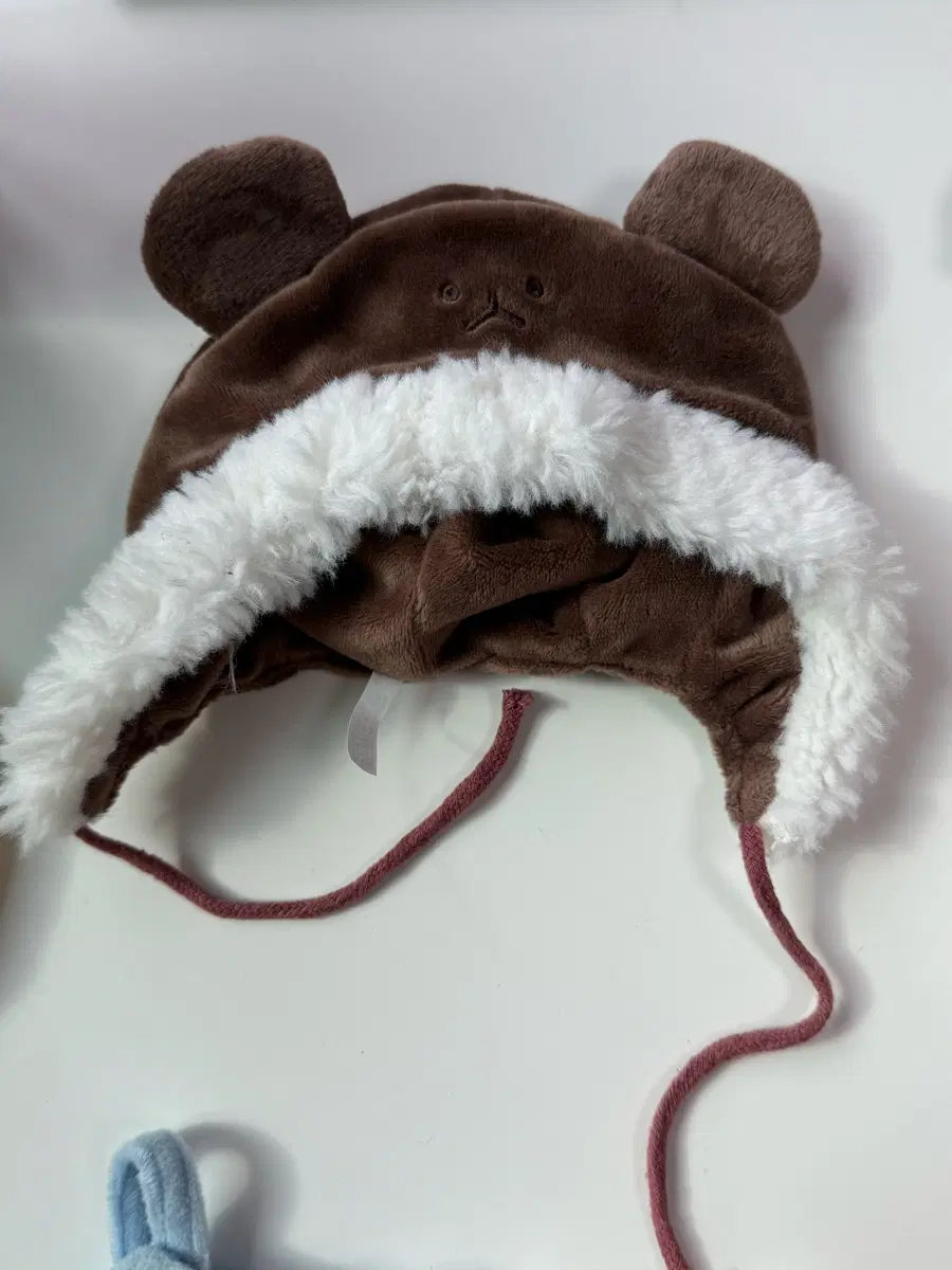 20cm 인형옷 곰돌이 모자 털모자
