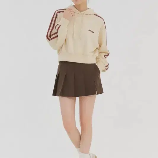 널디 크림 여자 XS 후드티 O4365