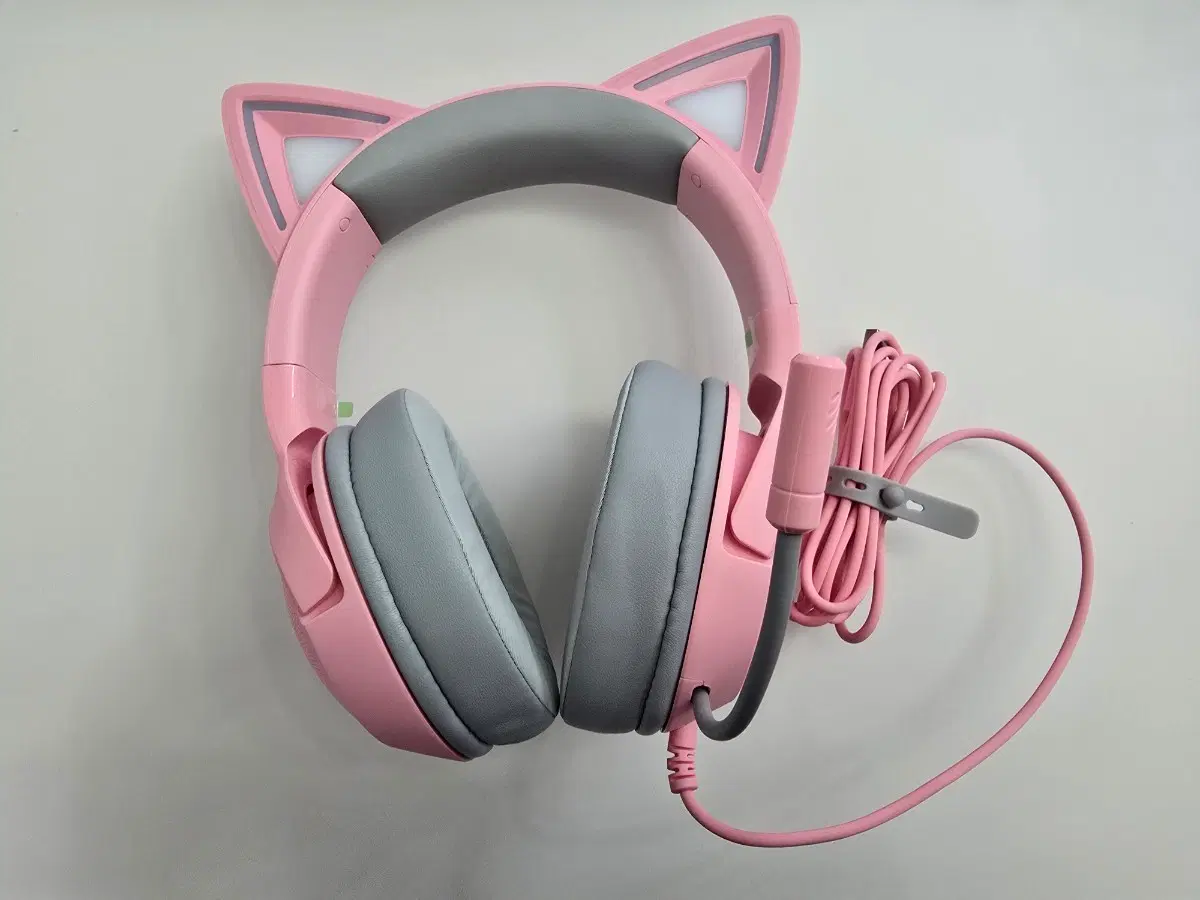 레이저 Kraken Kitty V2 헤드셋 핑크