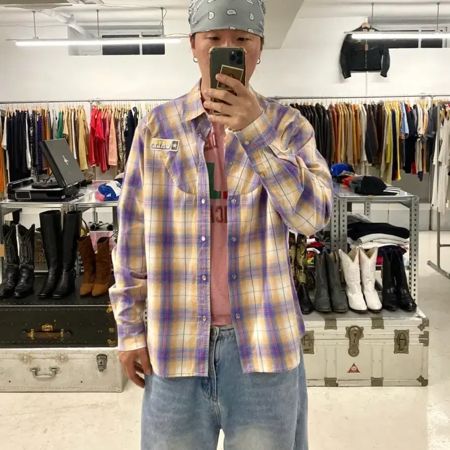 COMME CA WALK ombre western shirt 옴브레 웨스턴