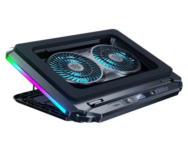 [KC인증]RGB 게이밍 노트북 듀얼쿨러 거치대 강력한 터보팬 초강력 방열