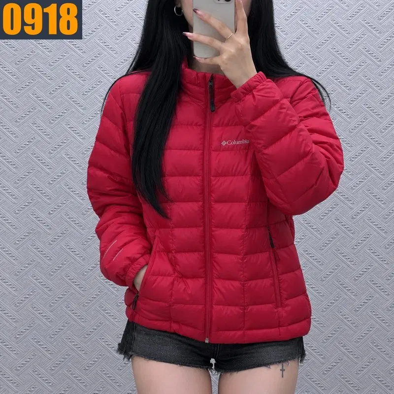 90 COLUMBIA 컬럼비아 핫핑크 경량 다운 패딩 자켓 S