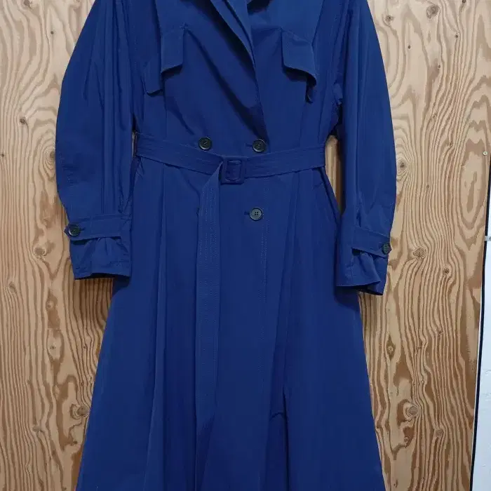 세루티 CERRUTI 1881 블루 벨티드 트렌치코트88