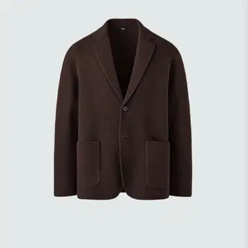 유니클로 C UNIQLO:C 니트 자켓 S 다크 브라운