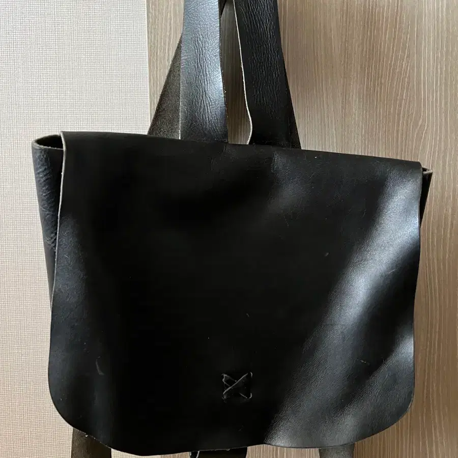 뉴욕 Village Tannery 핸드메이드 가죽 백팩 블랙