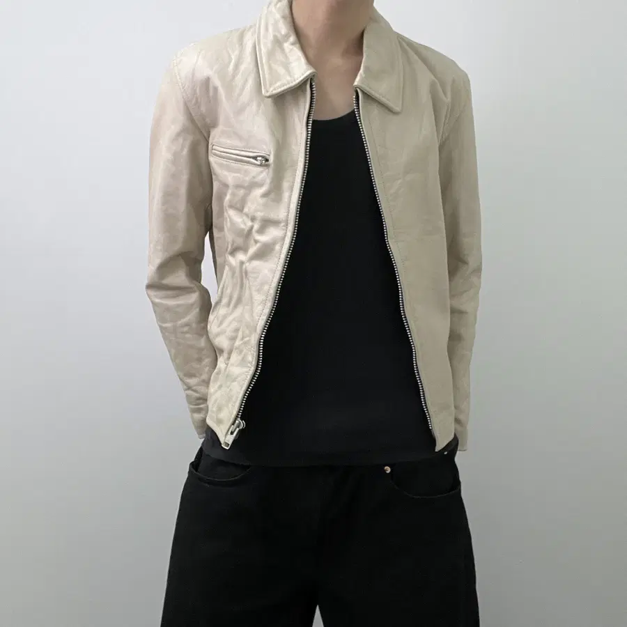 Horn Works 재팬 버팔로 레더 싱글 라이더 자켓 L