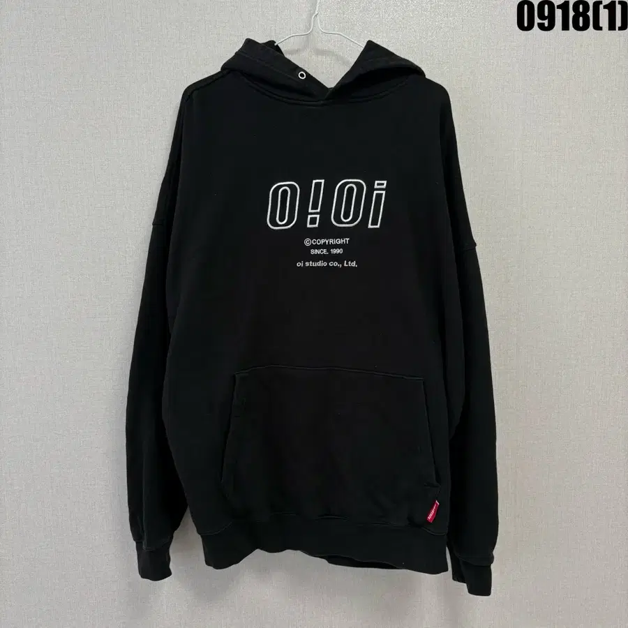 OIOI 오아이오아이 후드티 블랙 XL