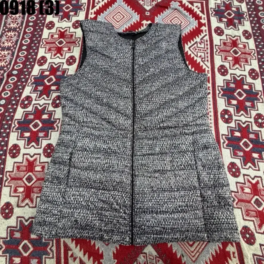 Alto 배색 퀼팅 베스트 90 0918