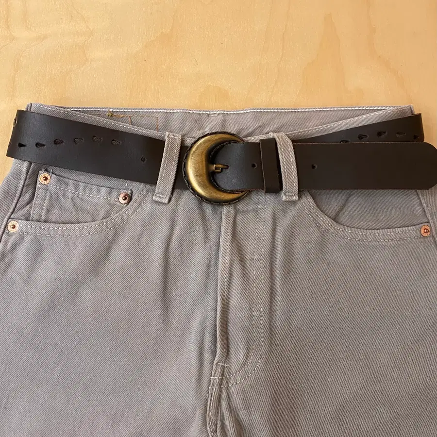 VTG western belt 미국 빈티지 웨스턴 레더 벨트