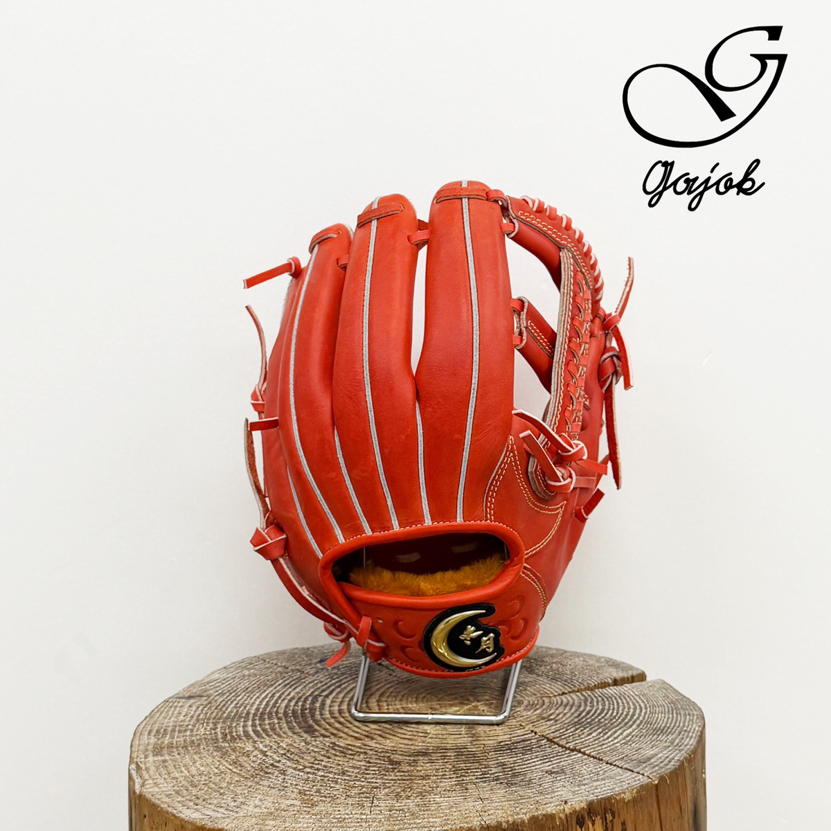 가족베이스볼 내야글러브 새 상품 (오렌지) 11.75인치 Japan Kip Leather