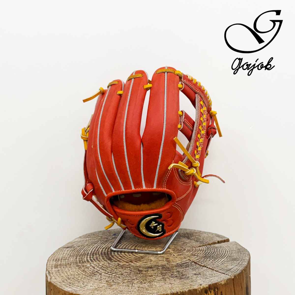 가족베이스볼 내야글러브 새 상품 (오렌지) 11.75인치 Japan Kip Leather