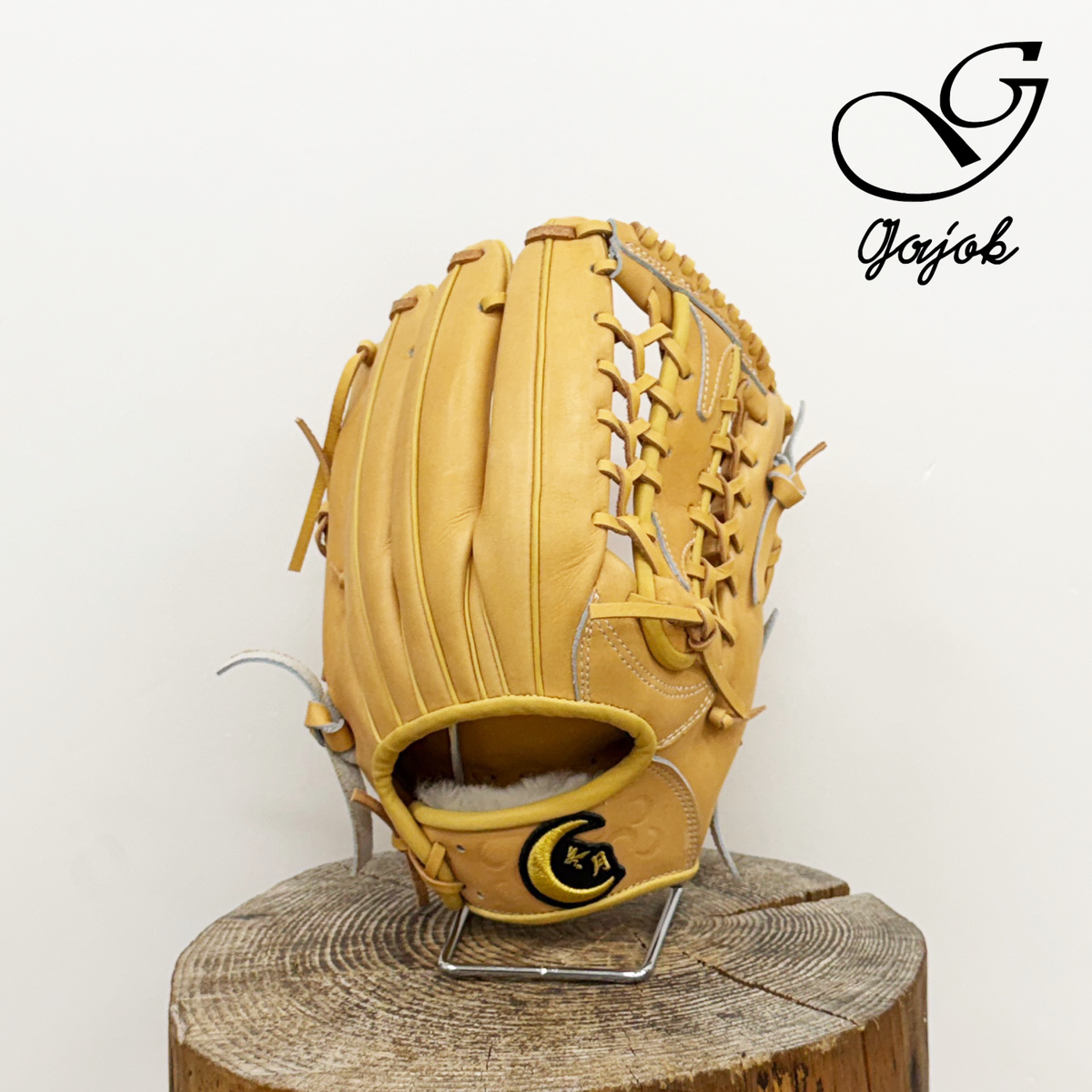 가족베이스볼 외야글러브 새 상품 (카멜) 12.75인치 Japan Kip Leather