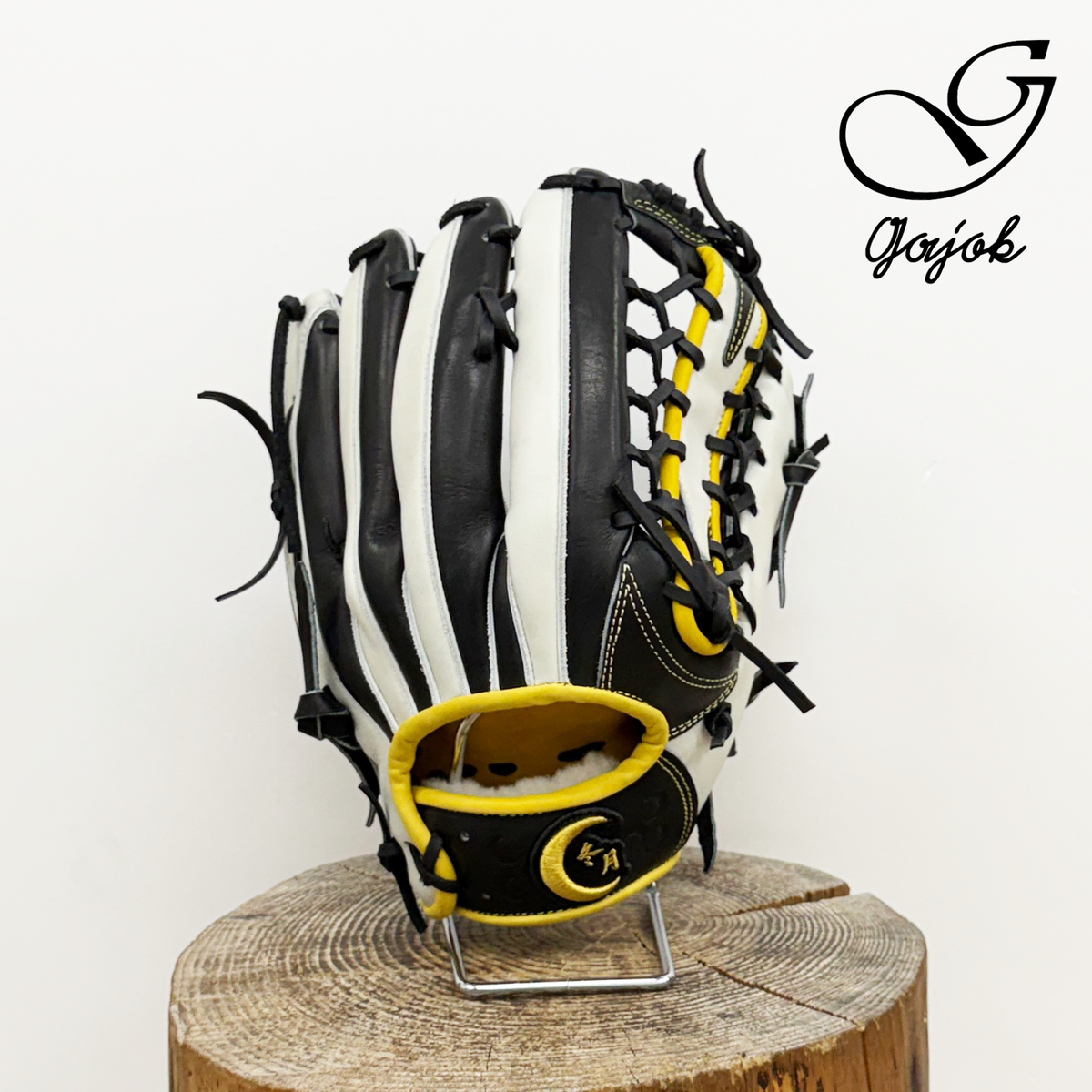 가족베이스볼 외야글러브 새 상품 (블랙,화이트) 13인치 Japan Kip Leather