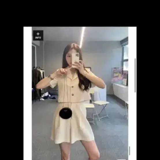 마리마켓 아이보리 카라 반팔 셔츠 쓰리세트