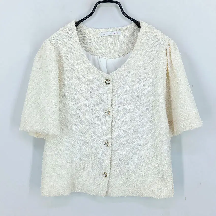 올리브데올리브 여성 춘추 반팔숏자켓 아이보리91 (HU47128)