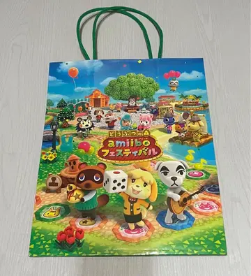 레어 동물의 숲 종이 봉투 백 쇼핑백 amiibo 페스티벌