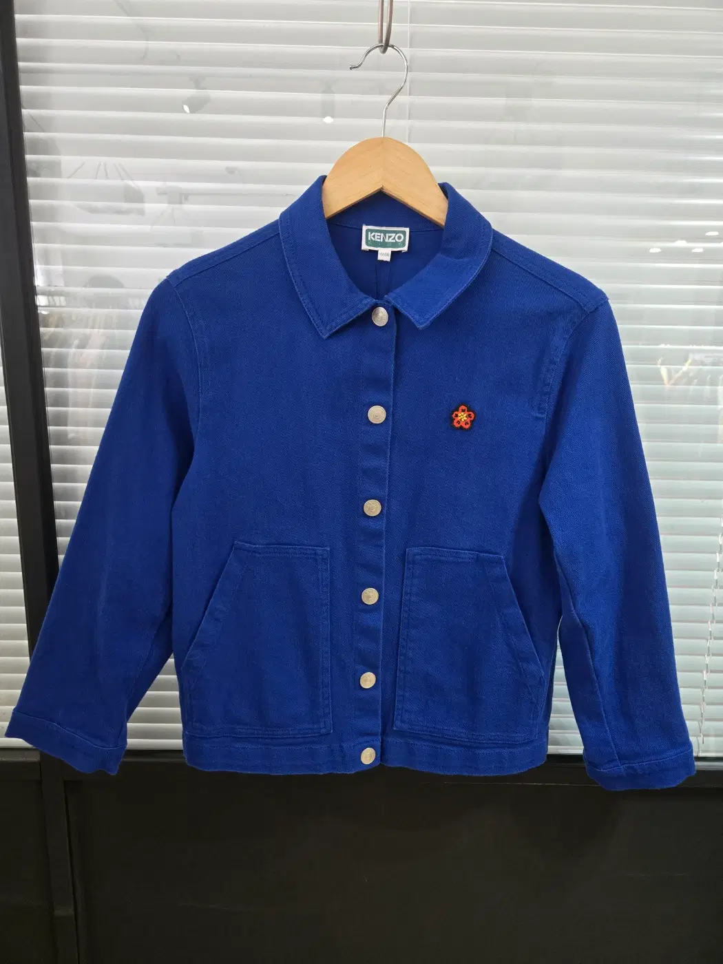 겐조 블루 보케 플라워 셔츠 데님 자켓 (키즈)