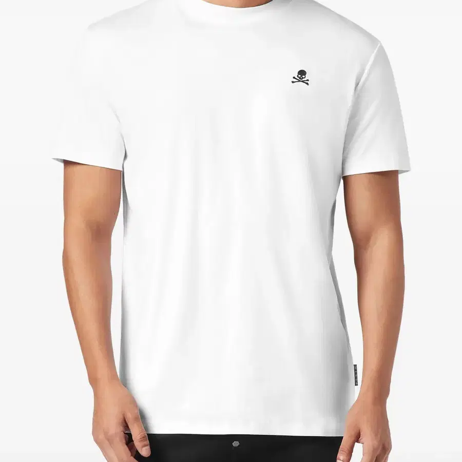 Philipp Plein Crystal Skull Chest Logo Crew T-shirt (white)