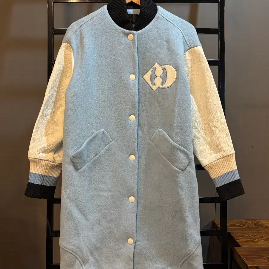 [FREE] 럭키슈에뜨 LUCKY CHOUETTE 울 앙고라 소가죽 롱 바시티 코트 12.9