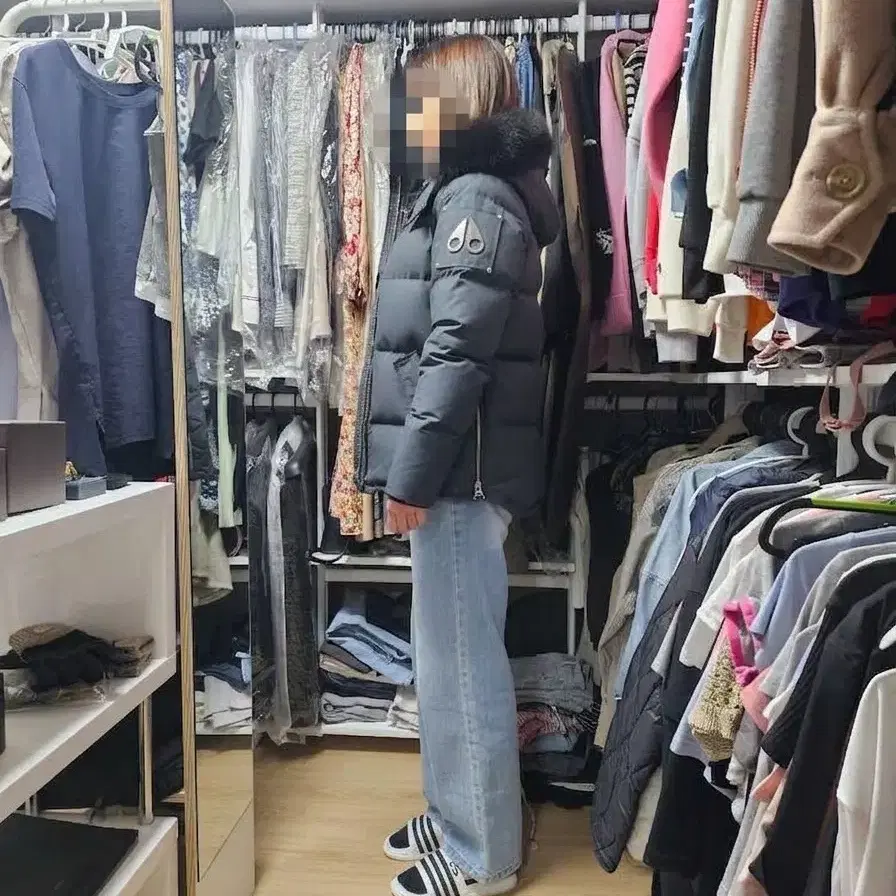 정품 무스너클 쓰리쿼터(3Q)패딩