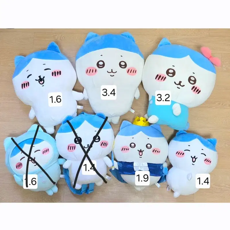먼작귀 하치와레 정리 / 싱긋 / 스포츠 머리 BIG 인형 / 헬로키티 산리오 콜라보 / 생일 천사 / 후류
