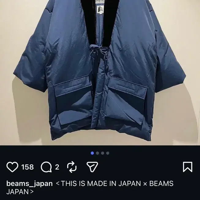 (중고 4) 빔즈 X 디스 이즈 메이드 인 재팬 한텐 패딩 자켓