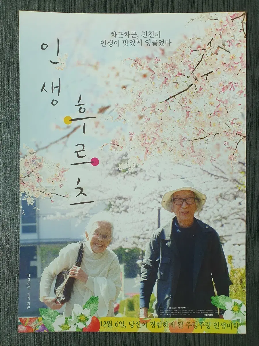 인생 후르츠 일본 영화 전단지 A4