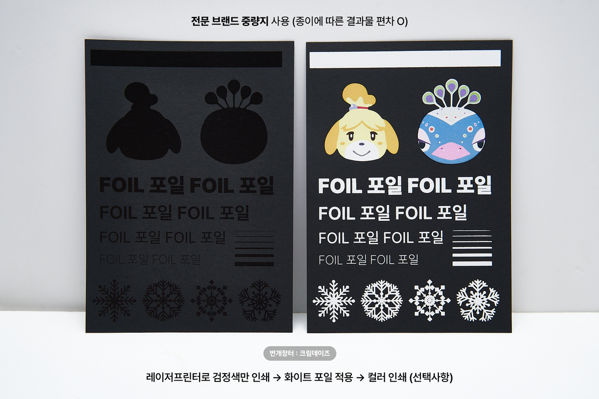 레이저프린터 화이트 포일 (흰색 인쇄 가능) - 32cm x 120m