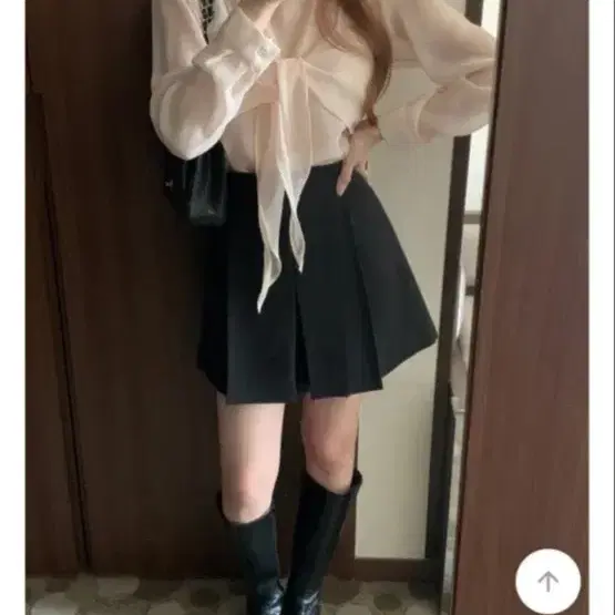 언더라임 샤티 리본 블라우스/하객룩