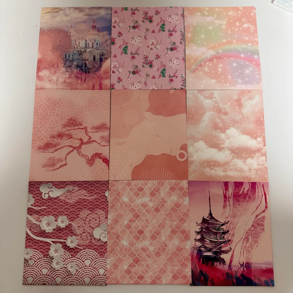 까만너구리 배경지 9종 두께있어요