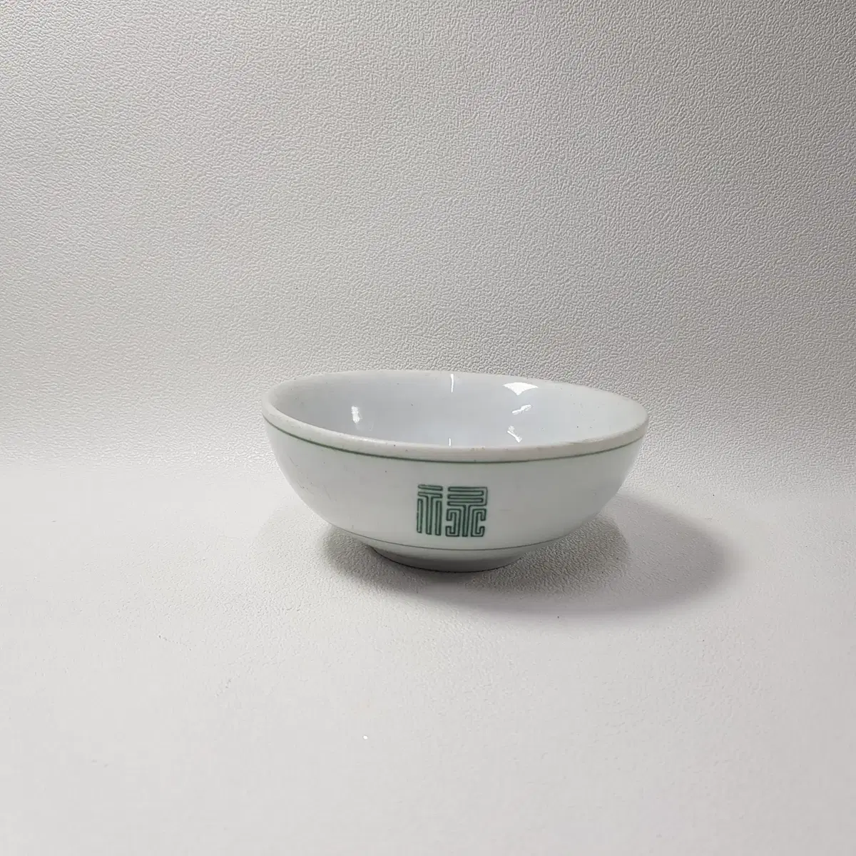 빈티지 수복문 녹색 도자기 공기