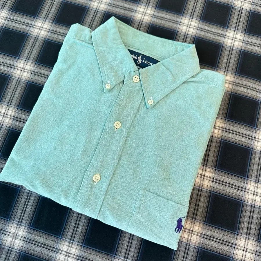 폴로 랄프로렌 Big shirt 옥스포드 민트 포켓 셔츠