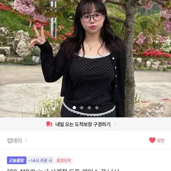 럽데이 사계절 도트 레이스 끈나시