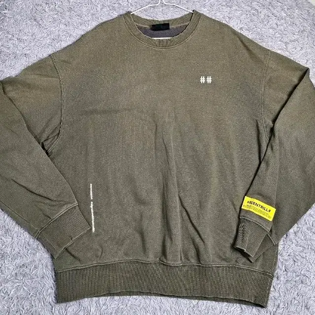 (X1)BEENTRILL 빈트릴 맨투맨 카키 L