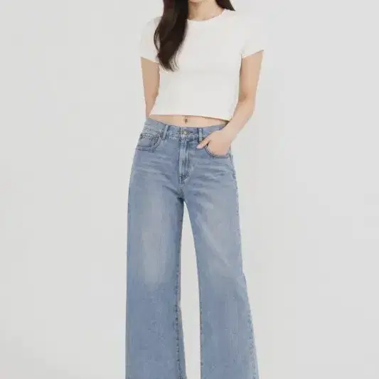 여26/니코앤드 연청 와이드핏 데님 팬츠