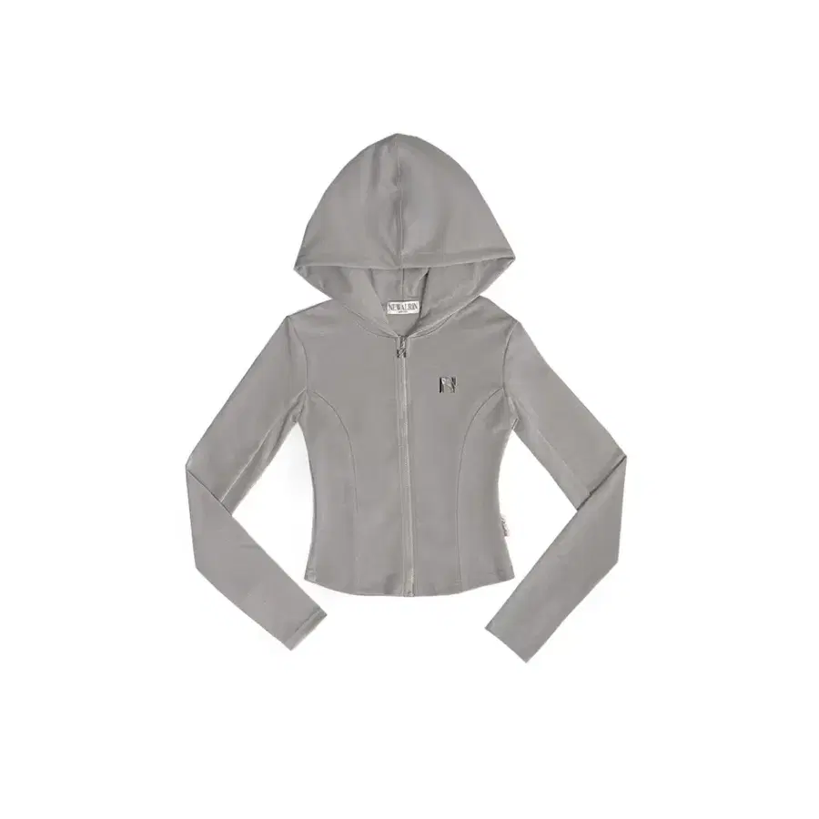 뉴얼린 후드집업 Julie Line Emblem Hoodie Zip-Up 그레이