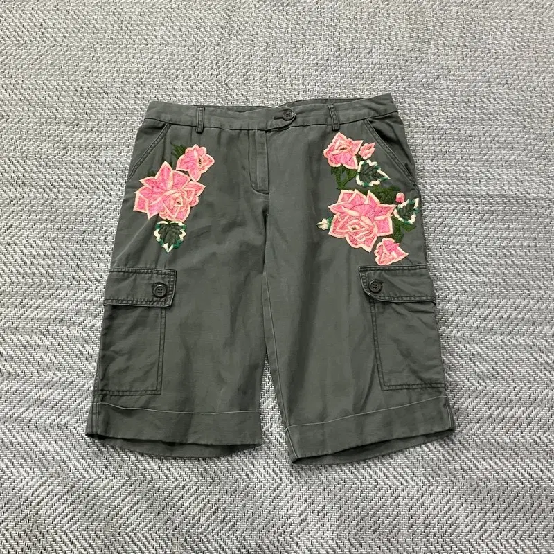 막스마라 위켄드 플라워 자수 카고 쇼츠 v5775