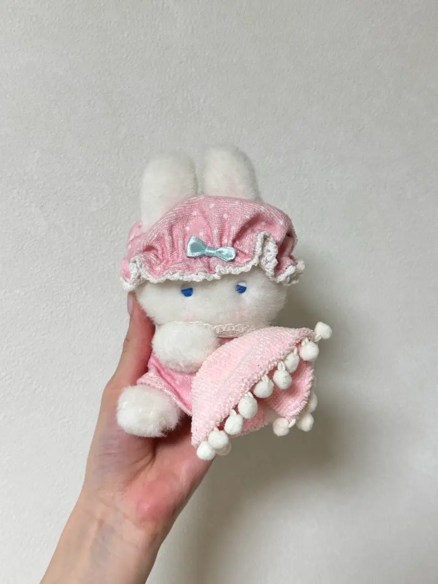 고전 산리오 빈티지 토끼 치어리참 치어리챰 배드 베드타임 마스코트 인형