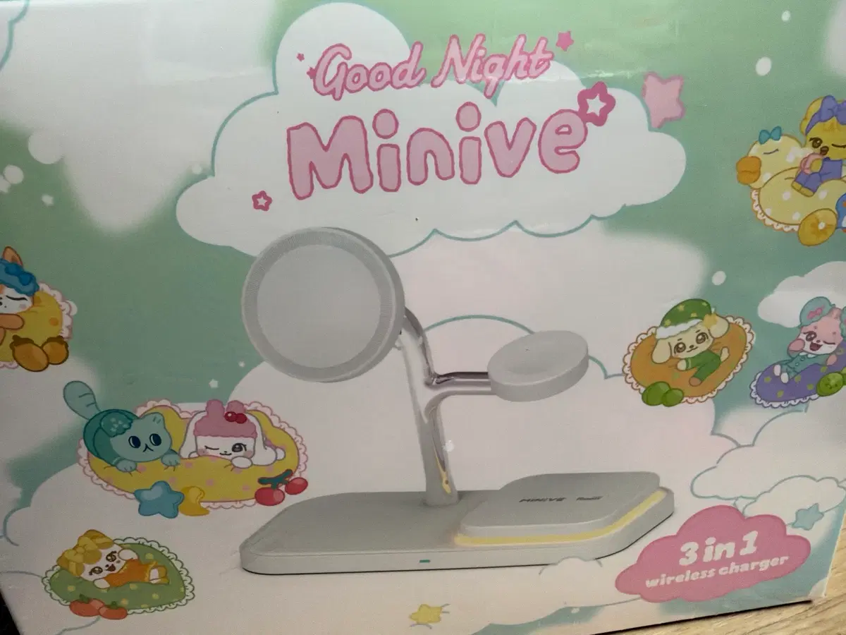 미니브 3IN1 무드등 무선충전기