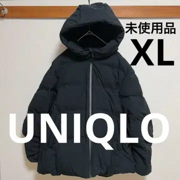 미사용품 UNIQLO 유니클로 심리스 다운 파카 XL 블랙