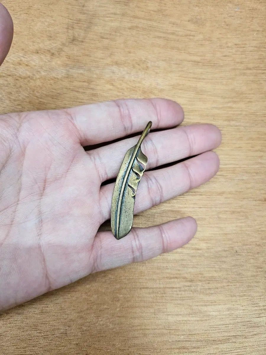 Brass 황동 깃털 목걸이 팬던트