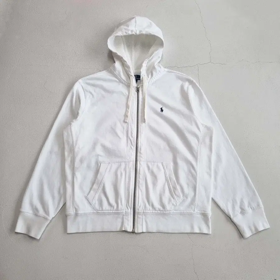 빈티지 폴로 써멀 후드집업 화이트 - LL (XL)  POLO 랄프로렌 후디