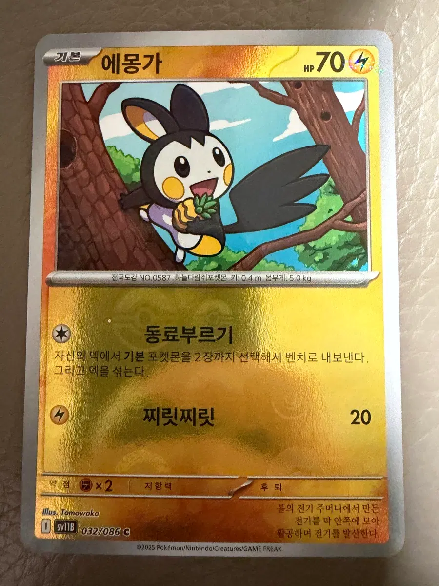 포켓몬 카드 에몽가 찌릿찌릿