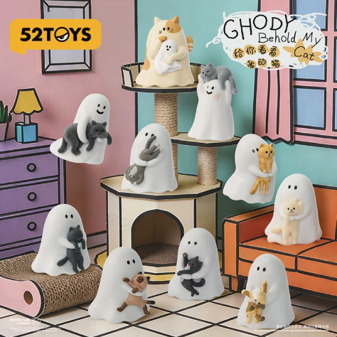 52TOYS 작은유령과 고양이 리틀 고스트 캣 랜덤 피규어