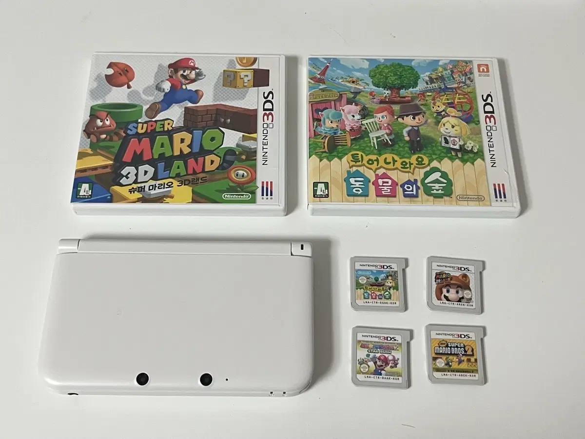 닌텐도 3ds xl 구큰다수 일괄 튀어나와요 동물의숲 튀동숲 칩 new 화이트