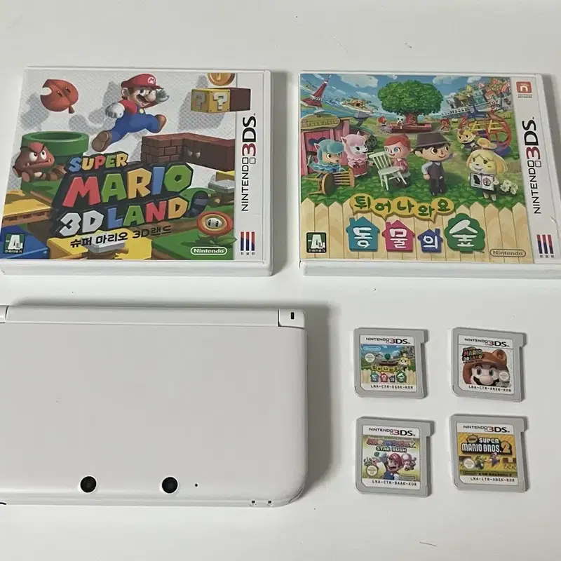 닌텐도 3ds xl 구큰다수 일괄 튀어나와요 동물의숲 튀동숲 칩 new 화이트