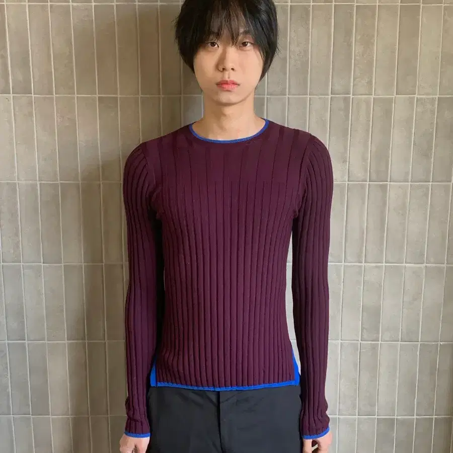 Enfold 엔폴드 골지 니트 (purple)