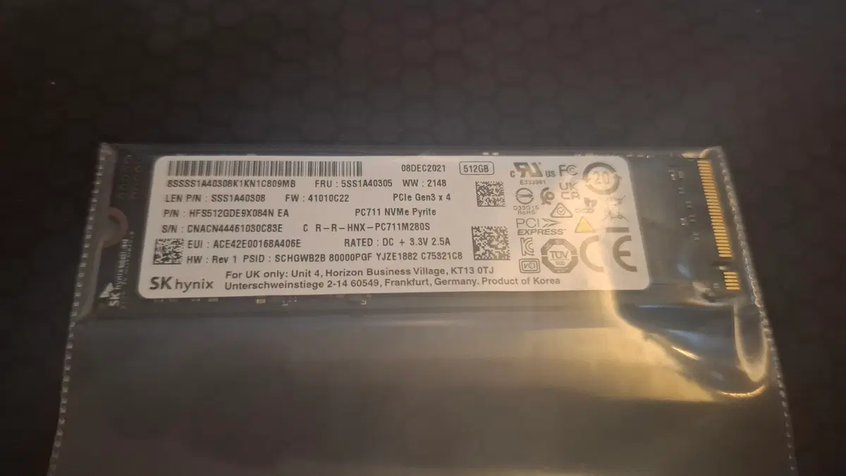 SK하이닉스 PC711 NVMe SSD 512GB