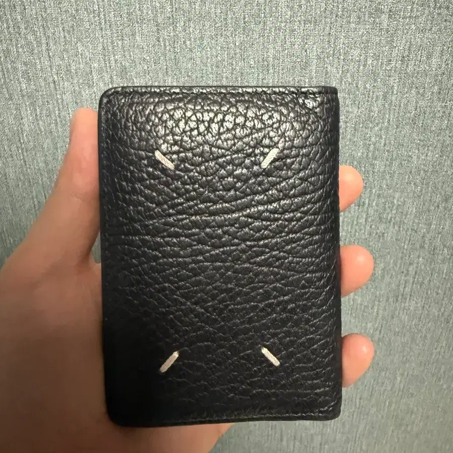메종 마르지엘라 보빈 레더 카드지갑 블랙