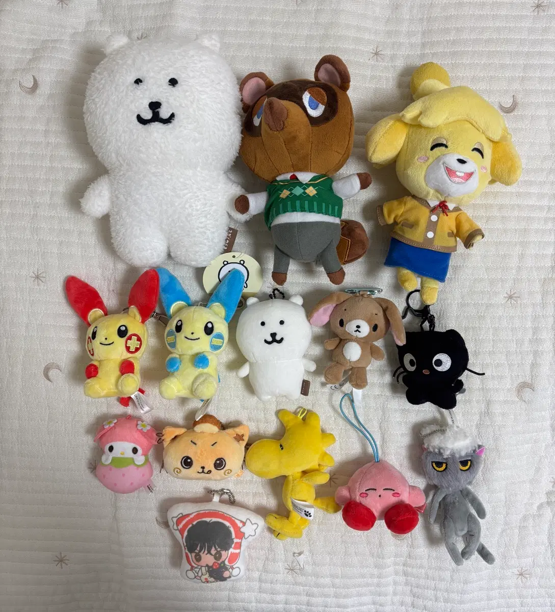 동물의숲 농담곰 산리오 리락쿠마 초코캣 키이로이토리 농담곰 쿠로우사 마이농 플러시 커비 스누피 인형